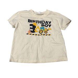 Birthday Boy T-Shirt with Construction Theme